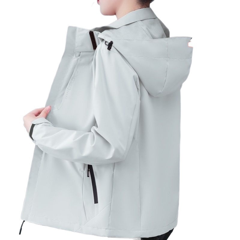 ActiveGo Women's Detachable Hooded Autumn New Windproof Waterproof Couple Outdoor Hiking Jacket Men's Trendy_voghion.com