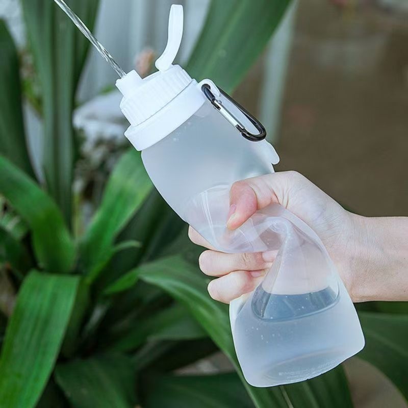 001 Tazza pieghevole in silicone per sport all'aria aperta, borraccia portatile, per ciclismo, viaggi d'affari, articoli da viaggio pratici e multifunzionali_voghion.com