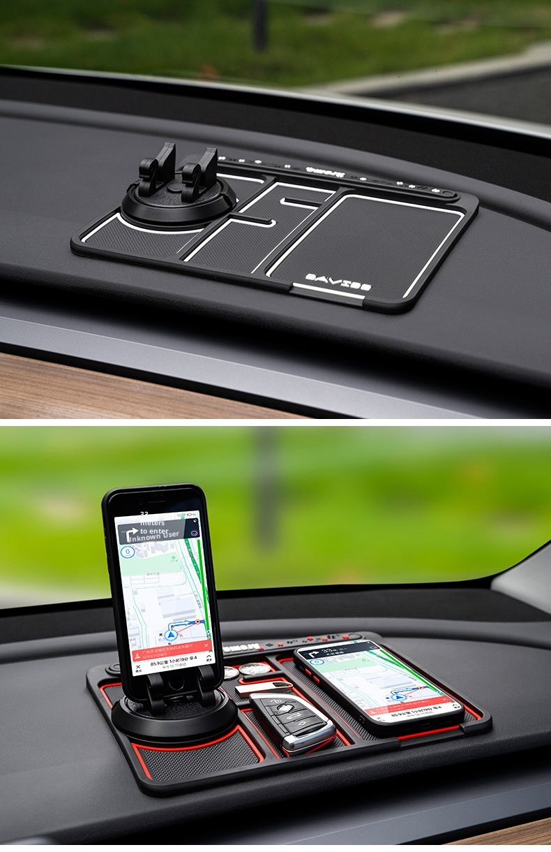 Phone Anti-Slip Mount Organizer 360 Rotating Navigation Holder Dashboard Mat Car Accessories_voghion.com