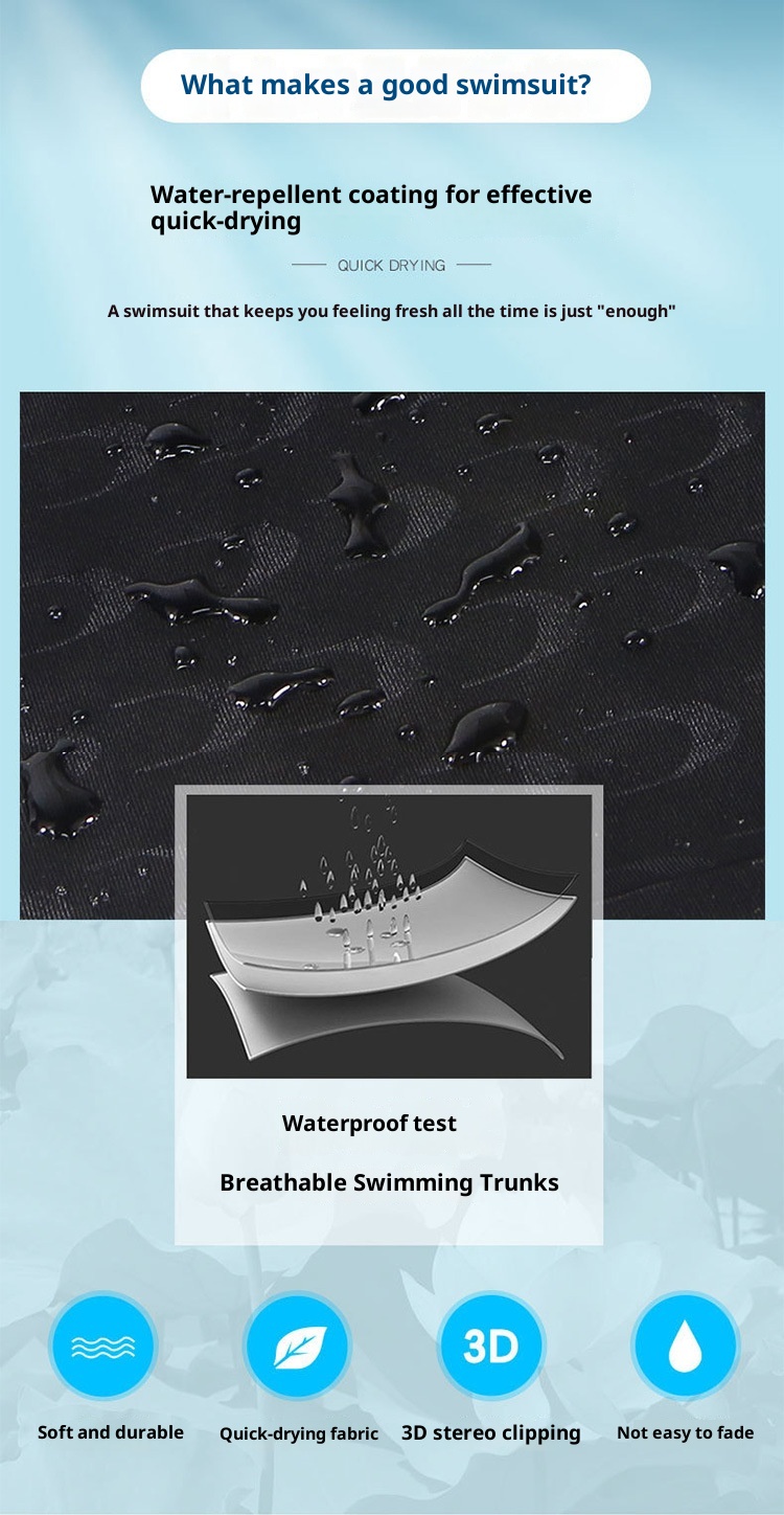 001 Modische, bequeme Badehose für Erwachsene in großen Größen – schnelltrocknend, atmungsaktiv und komfortabel_voghion.com