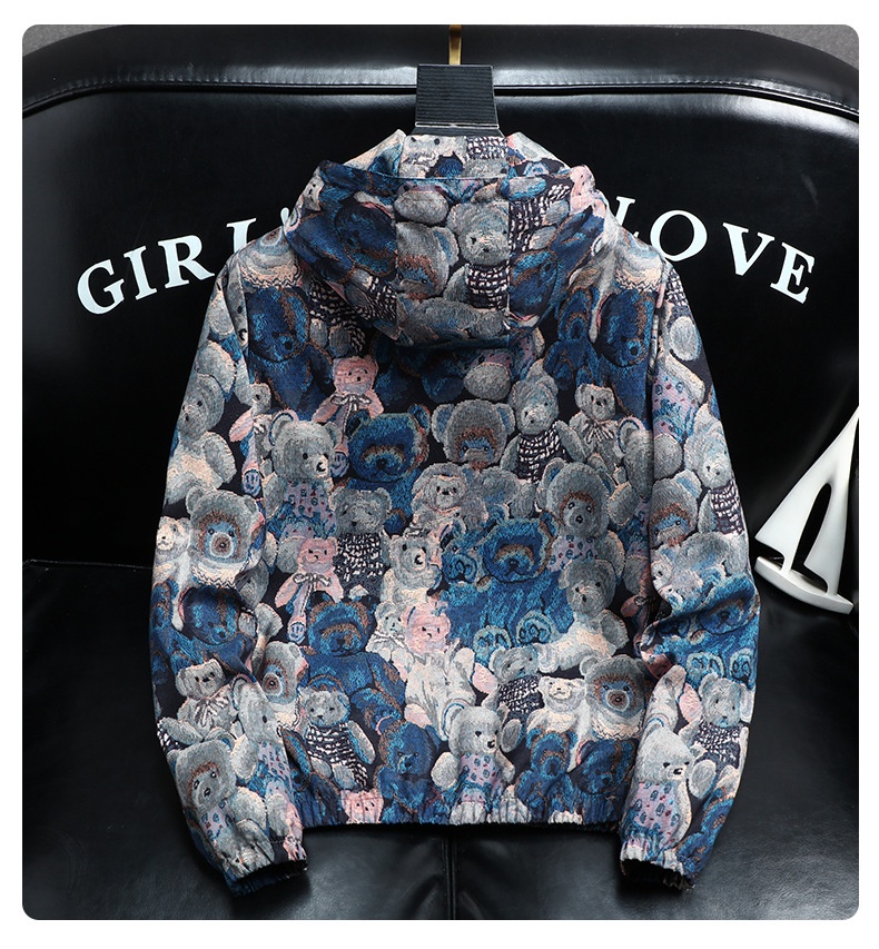 ActiveGo ActiveGo, marchio europeo alla moda, giacca con cappuccio di alta qualità da uomo, autunno, nuovo, cappotto stampato alla moda_voghion.com