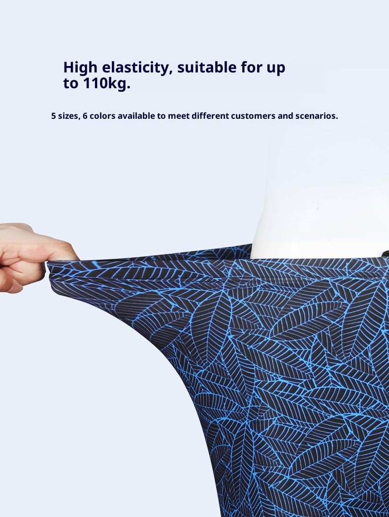 001 New Large Size Quick-Dry Elastic Men's Shorts Five-Point Adult Youth Swimming Trunks_voghion.com