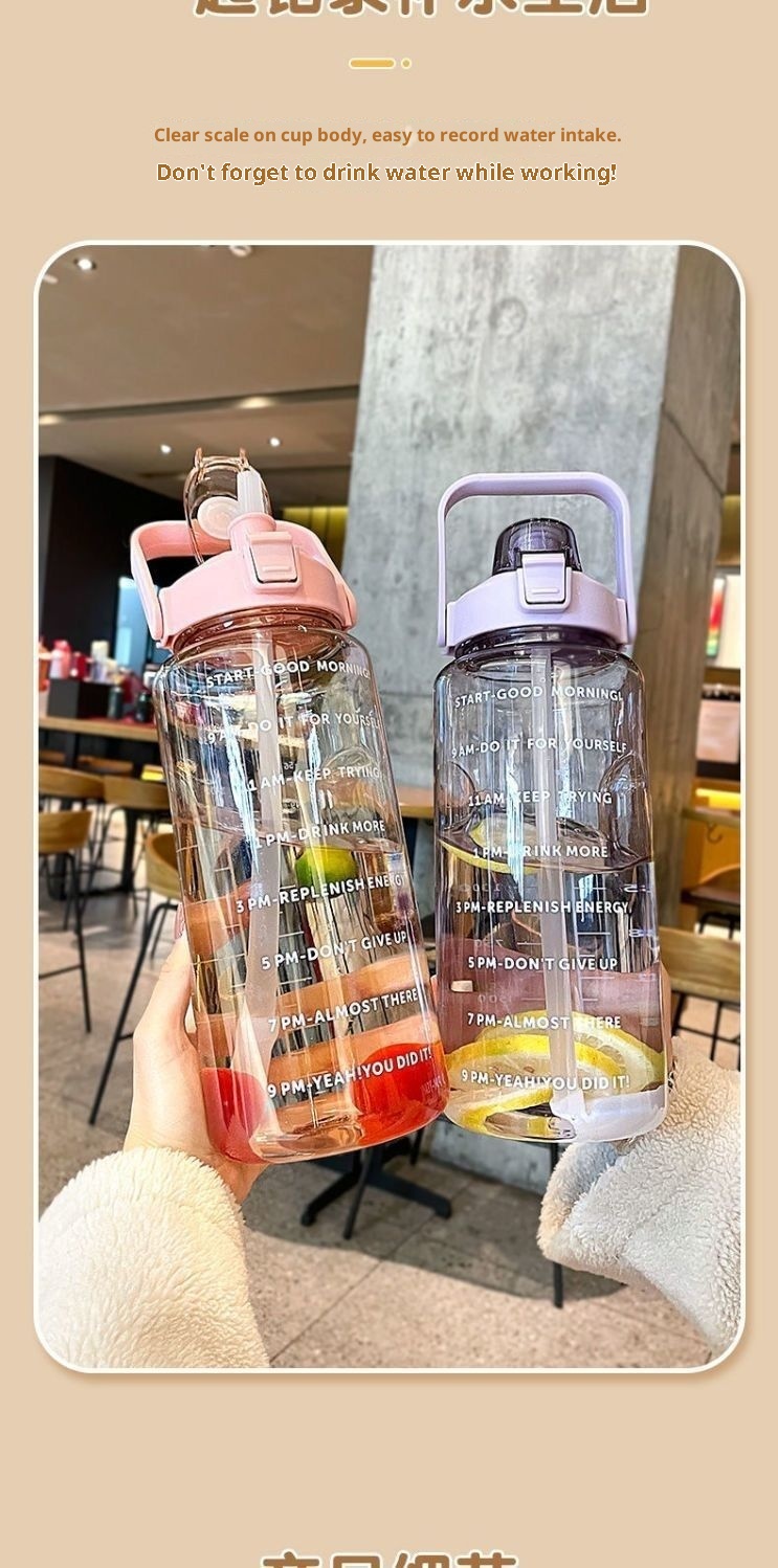 001 Cross-Border Super Large Capacity Space Cup Summer Men And Women High-End Feel 2000ml Fitness Sports Ton Bucket_voghion.com