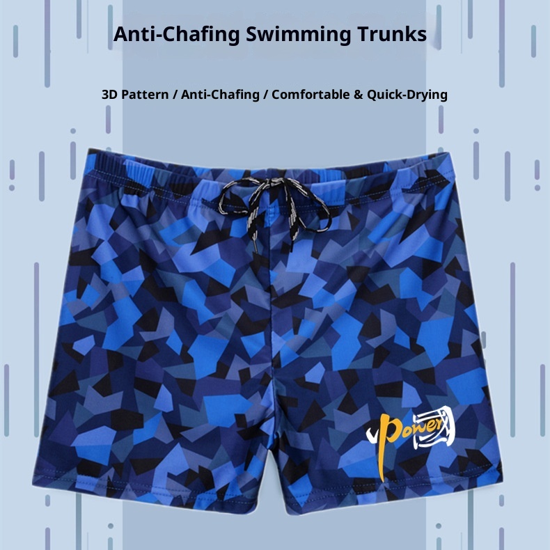 001 National Trend New Adult Plus Size Printed Men's Swimwear Boxer Hot Spring Quick-Dry Professional Swimming Trunks_voghion.com