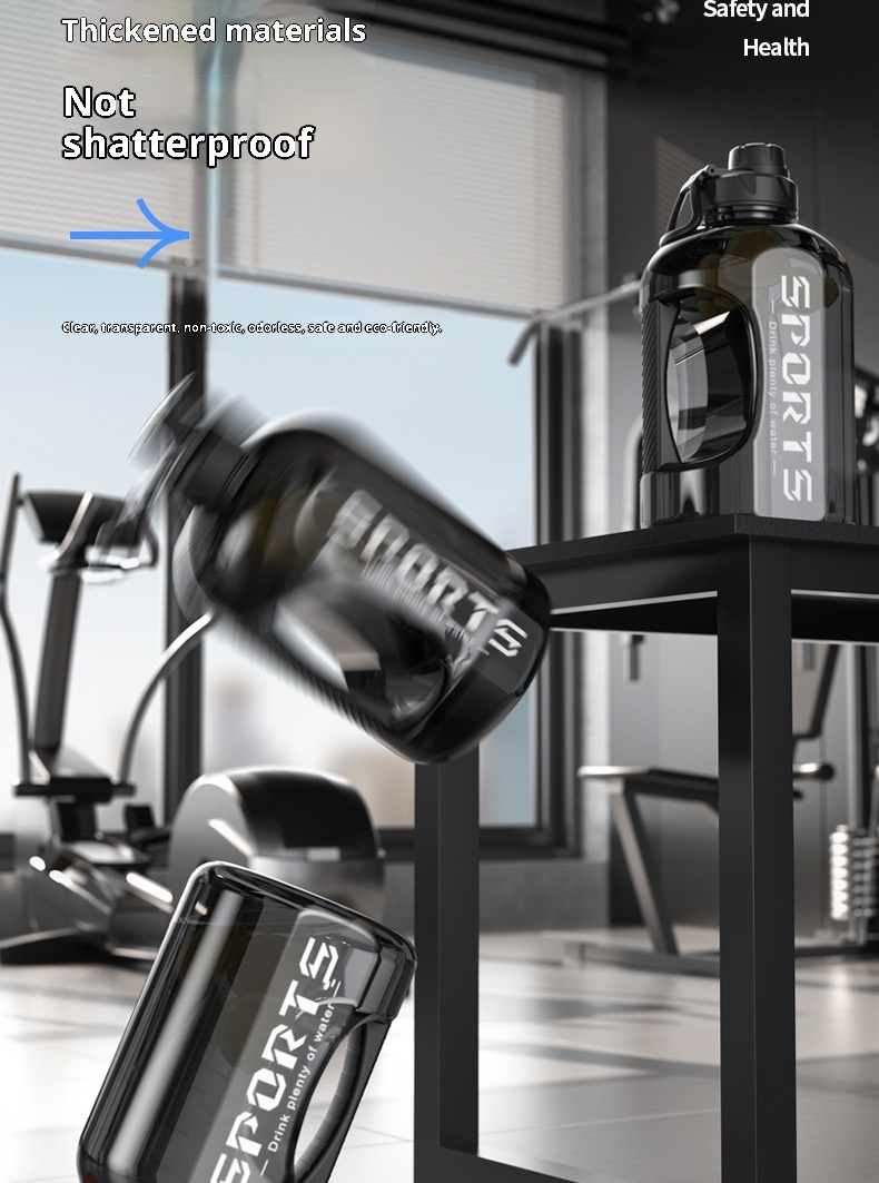 001 Borraccia in plastica di grandi dimensioni, resistente alle alte temperature, con cannuccia, per sport all'aria aperta e fitness, tazza spaziale Ton_voghion.com