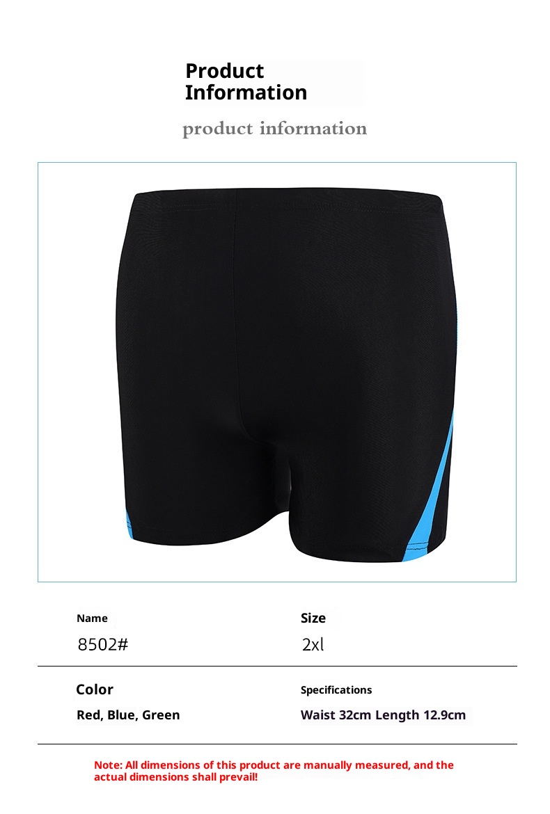 001 Neue, schlichte Badehose mit Seitenstreifen für heiße Quellen, bequem, atmungsaktiv, Boxershorts-Stil, schnelltrocknend, erfrischend, Großhandel für Erwachsene_voghion.com