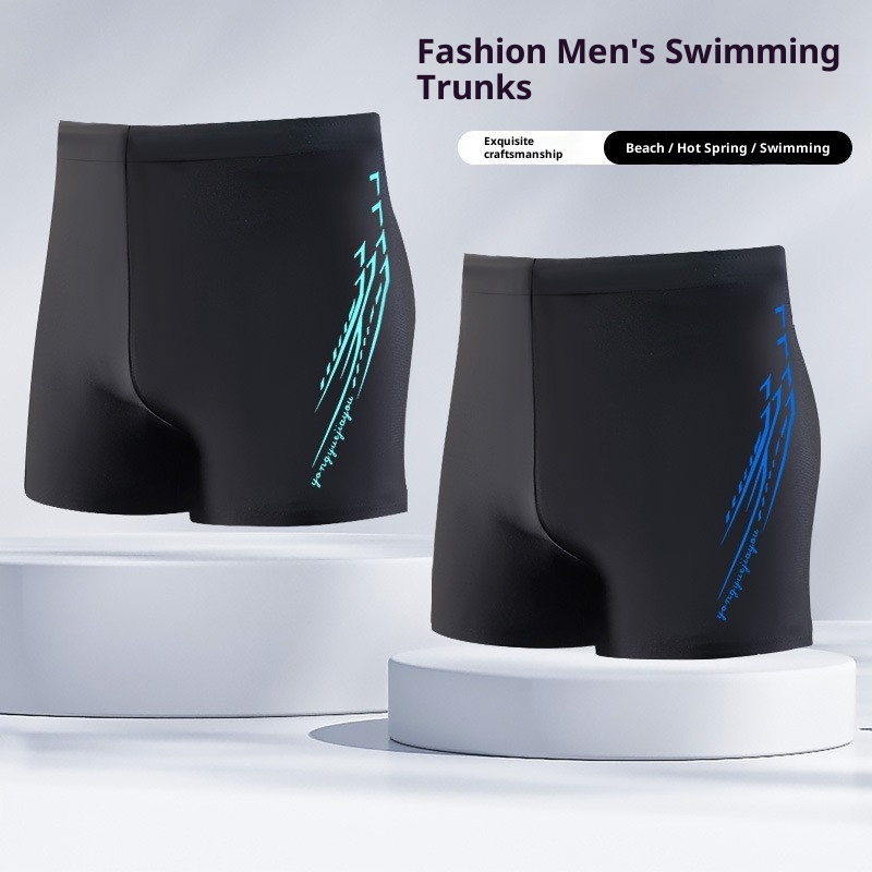 001 Calção de Banho Boxer Masculino Tamanho Grande, Anticonstrangimento, Secagem Rápida, Ideal para Corrida, Esportes e Praia._voghion.com