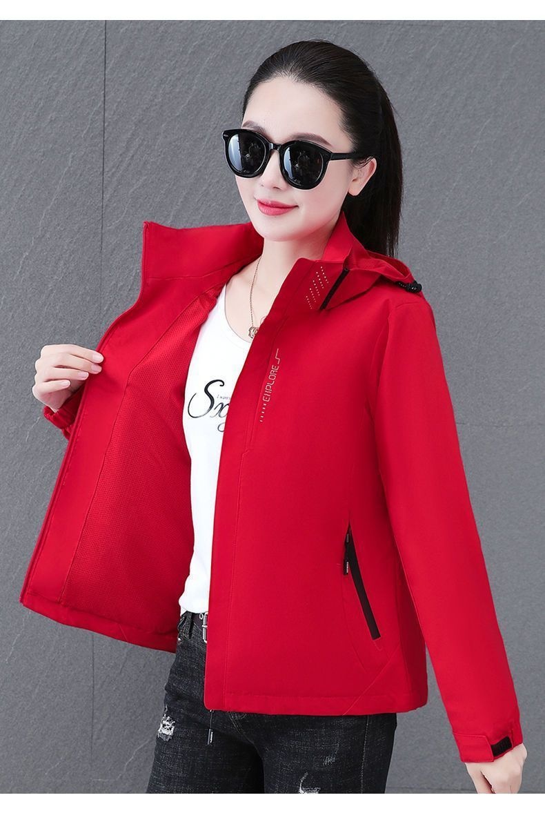 ActiveGo Women's Detachable Hooded Autumn New Windproof Waterproof Couple Outdoor Hiking Jacket Men's Trendy_voghion.com