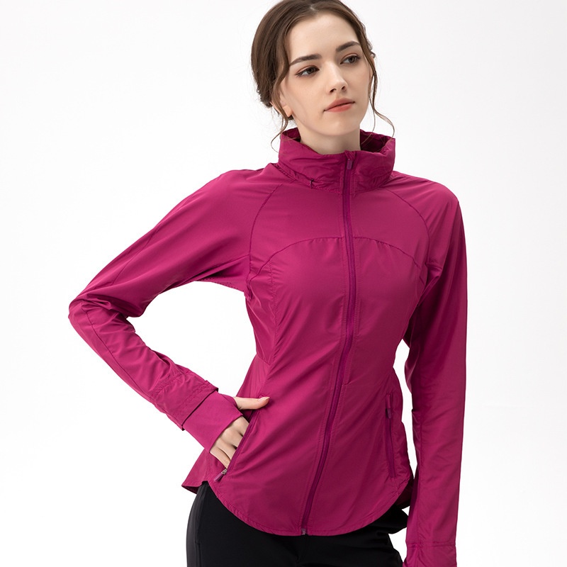 ActiveGo ActiveGo Lulu Autumn Windbreaker Women Outdoor Sports Hooded Thin Quick-Dry Breathable Casual Fitness Yoga Jacket_voghion.com