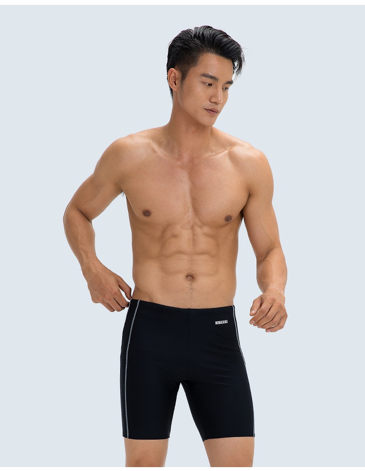 001 Momasong Trunks Professionelle Trainings-Badeshorts für Herren mit Fünf-Punkt-Ausrüstung, schnelltrocknend_voghion.com