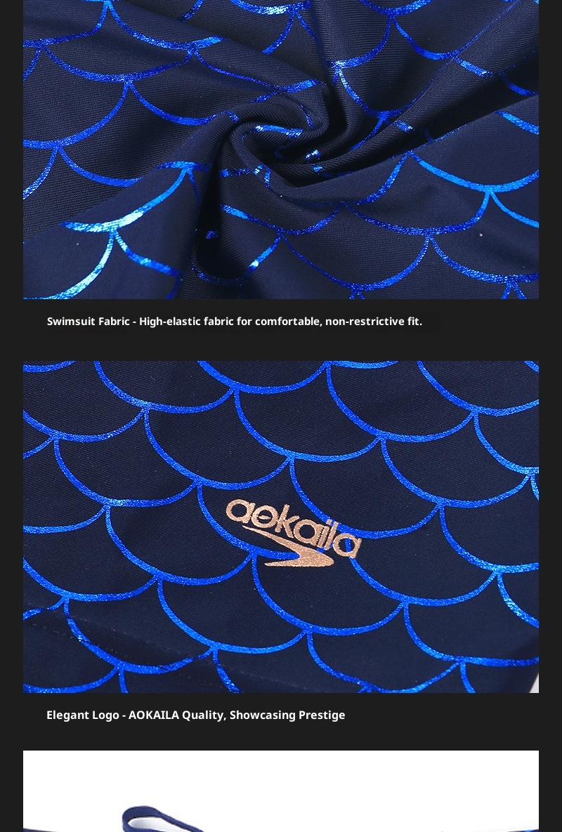 001 Aokailai Sports Five-Point Swim Shorts Men's Adult Water Fitness Student Training Competition Quick-Dry Breathable_voghion.com