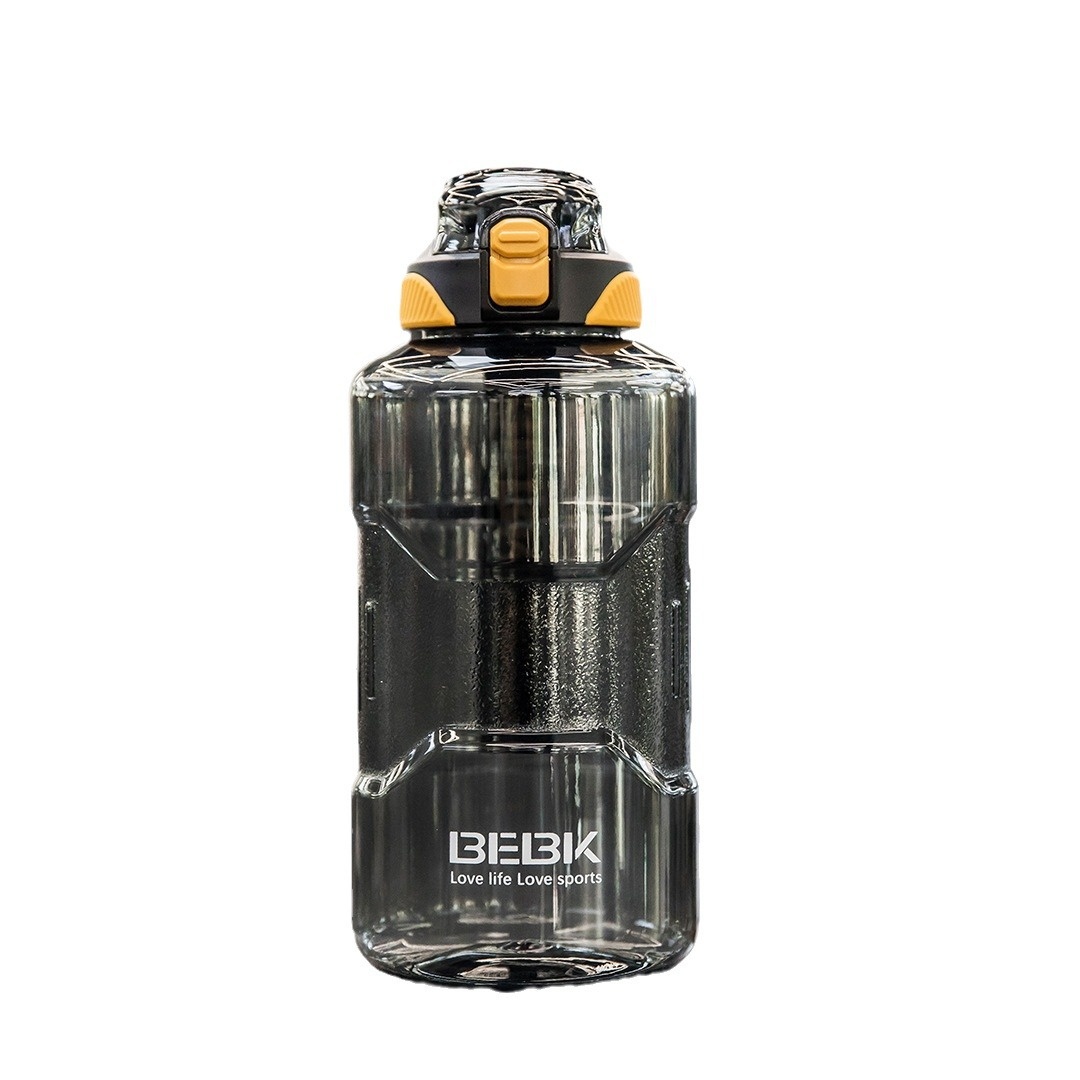 001 Tritan Verdickte Fitness-Trinkflasche mit großem Fassungsvermögen für Herren, tragbar, hitzebeständig, für Outdoor-Sportarten, Tonne, Fassform_voghion.com