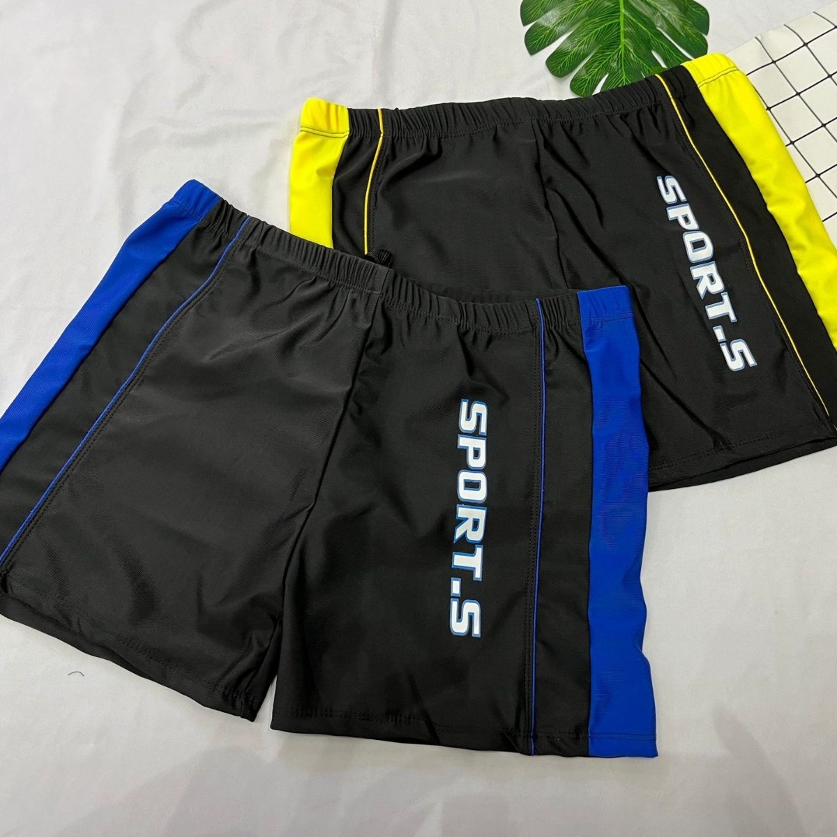 001 Men's Large Size Casual Fashion Letter Print Anti-Embarrassment Quick-Dry Swim Trunks Loose Fit For Hot Springs And_voghion.com