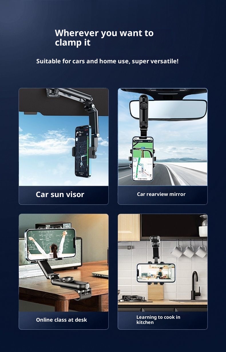 Small Deng Small Deng Multifunctional Sun Visor Navigation Holder Universal Direct View Car Phone Mount_voghion.com