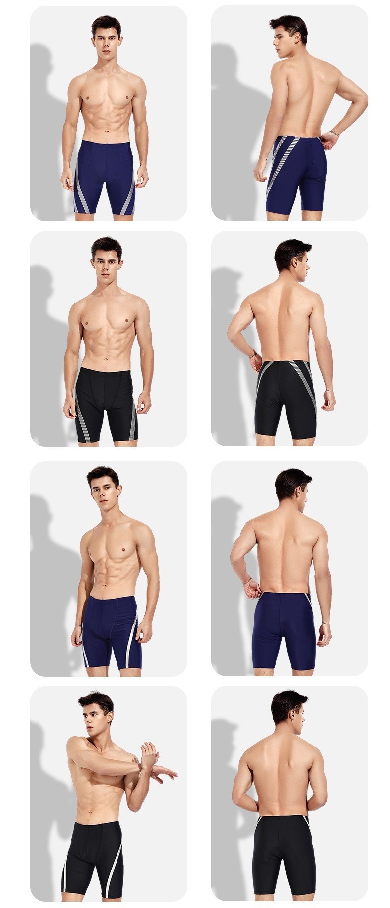 001 Herren Fünf-Punkte Schnelltrocknende Anti-Peinlichkeits-Badehose für Erwachsene und Jugendliche_voghion.com