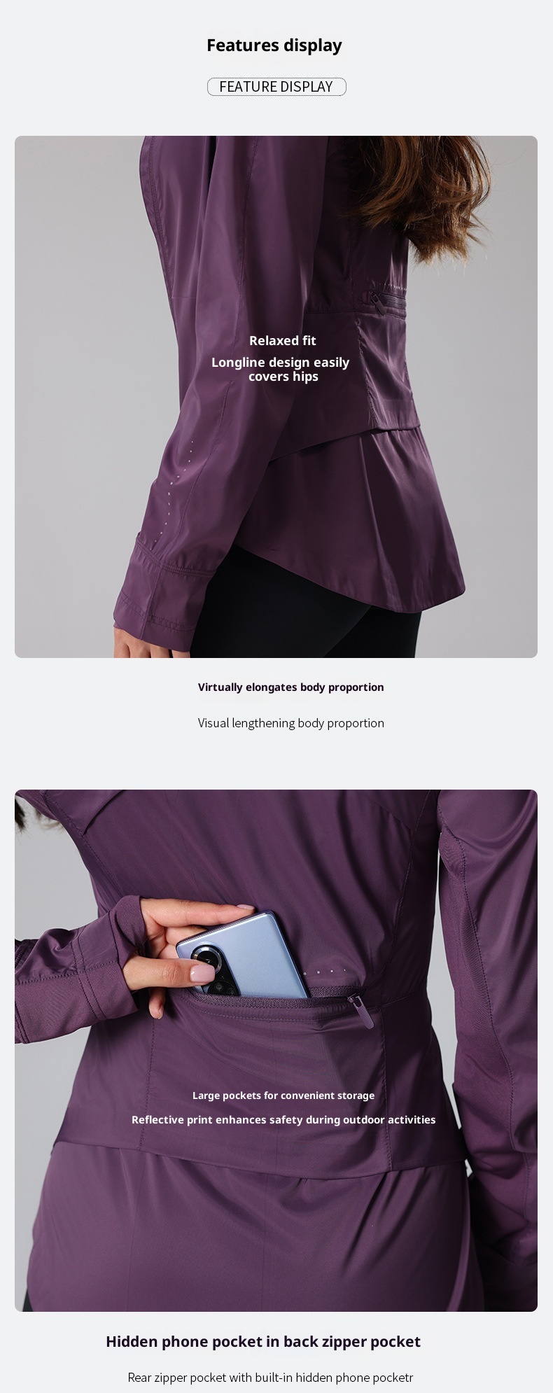 ActiveGo ActiveGo Ice Silk traspirante vestibilità slim GoalS Yoga Wear Giacca casual da donna per esterni, in pelle sottile e leggera, con protezione solare_voghion.com