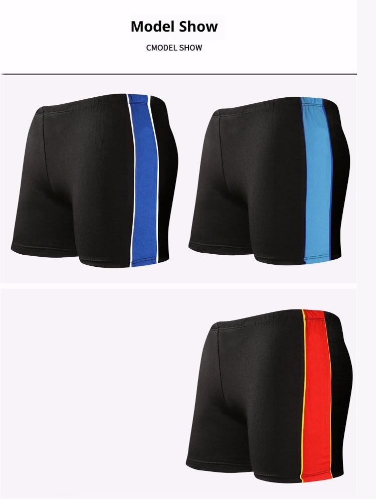 001 Men's Loose Adult Swim Trunks Plus Size Hot Spring Vacation Beach Anti-Embarrassment Boxer Shorts Quick-Dry Comfortable_voghion.com
