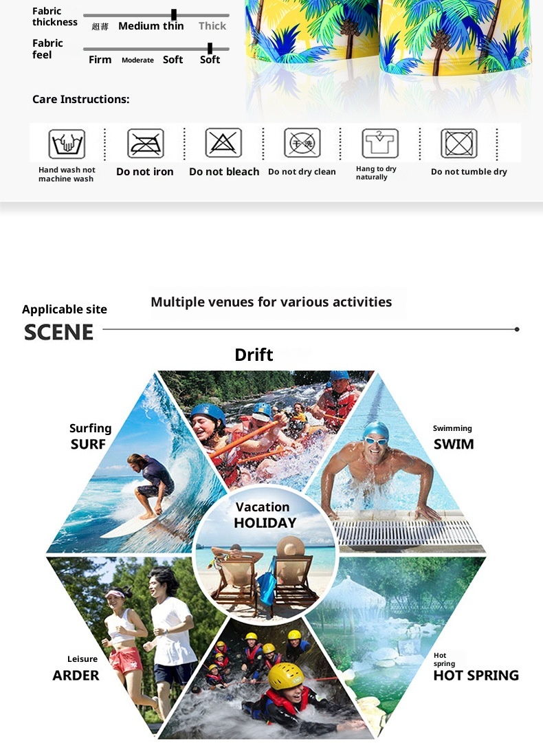 001 Anti-Peinlichkeits-Badehose, Boxershorts, bedruckt, Herren-Badehose, Kokosnuss-Tr, Badehose für Erwachsene, Fabrikdirektverkauf_voghion.com