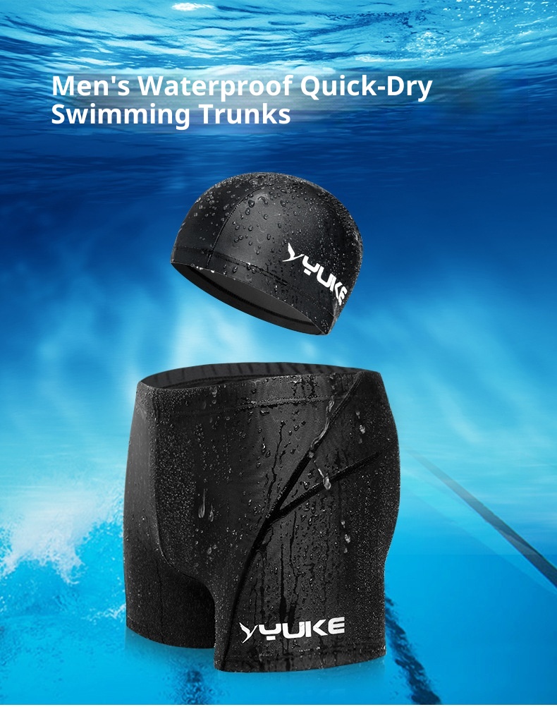 001 Yuke Swim Nouveau Boxer Taille L Maillot de bain Homme avec Bonnet de Bain pour Source Chaude_voghion.com