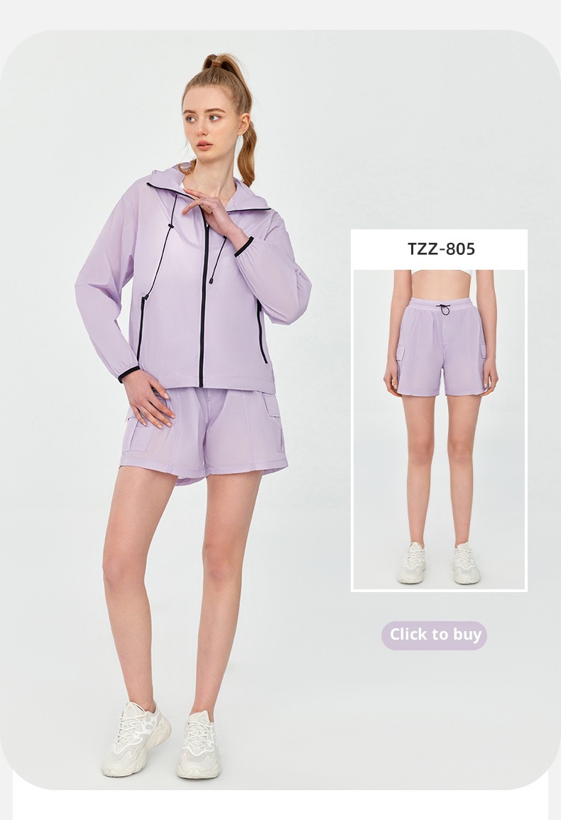 ActiveGo ActiveGo Giacca sportiva leggera da esterno, casual, con cappuccio, per yoga, da indossare in palestra e all'aperto_voghion.com