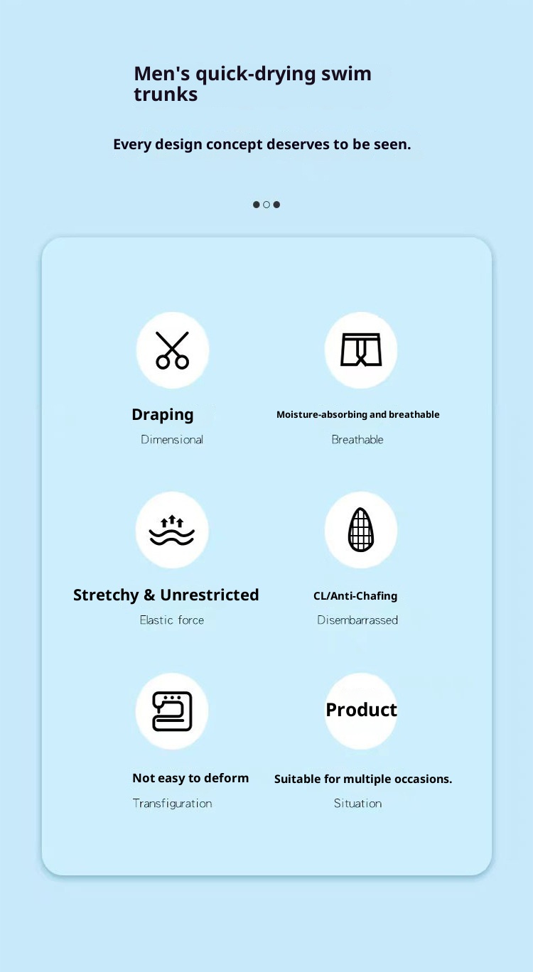 001 Neue, peinliche Badehose für Erwachsene in Übergrößen, locker geschnitten, professionell, schnelltrocknend, Boxershorts für Herren, Strandbadehose_voghion.com