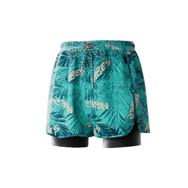 001 Men's Swimming Anti-Embarrassment Double Layer Boxer Swim Trunks Adult 2025 New Professional Hot Spring Swimsuit Full_voghion.com