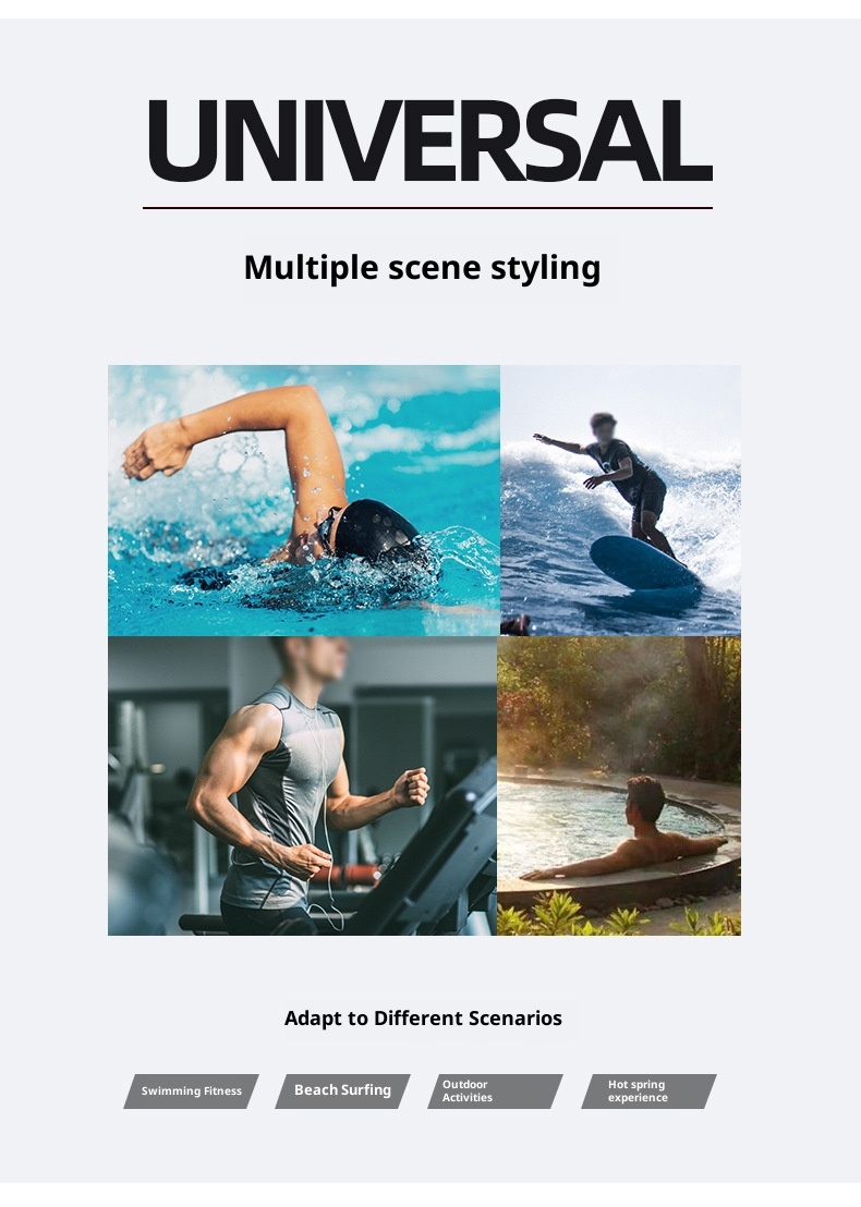 001 2023 New Adult Men's Racing Five-Point Anti-Embarrassment Quick-Dry High Elastic Boxer Swim Trunks_voghion.com