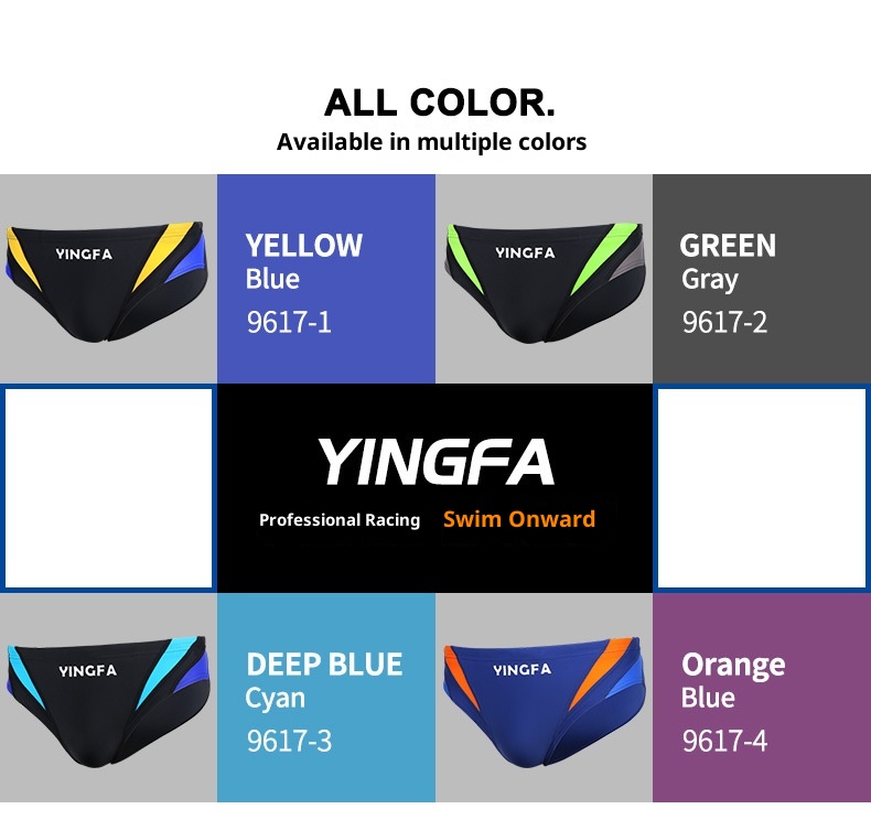 001 Yingfa Herren-Triangel-Badehose, Rennbadehose für Erwachsene, professionelles Training, Wettkampfbademode 9617_voghion.com