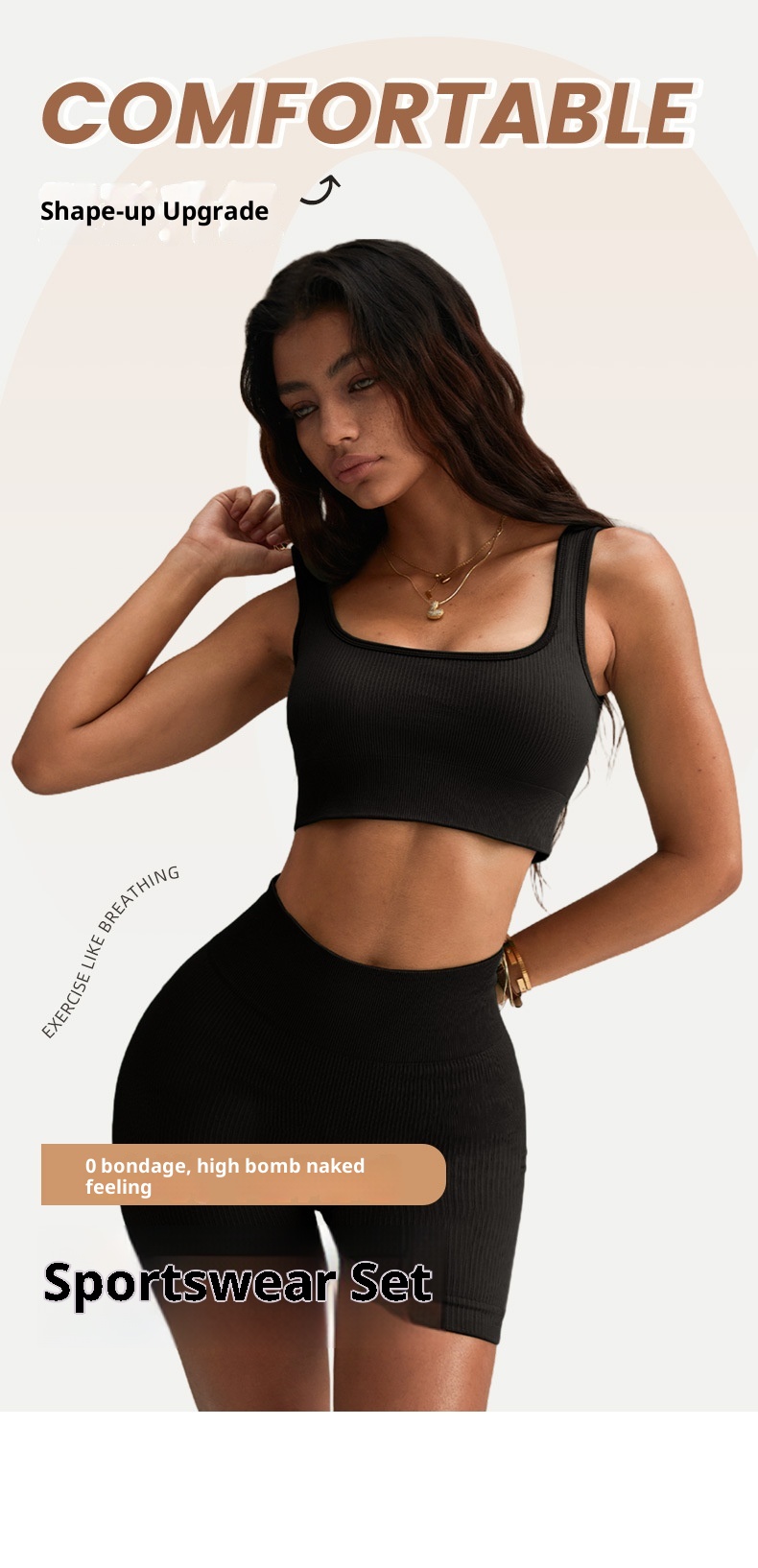 ActiveGo ActiveGo Sports Outdoor Quick-Dry Outfit per donna, pantaloncini da yoga, canotta da ciclismo, abbigliamento fitness estivo_voghion.com