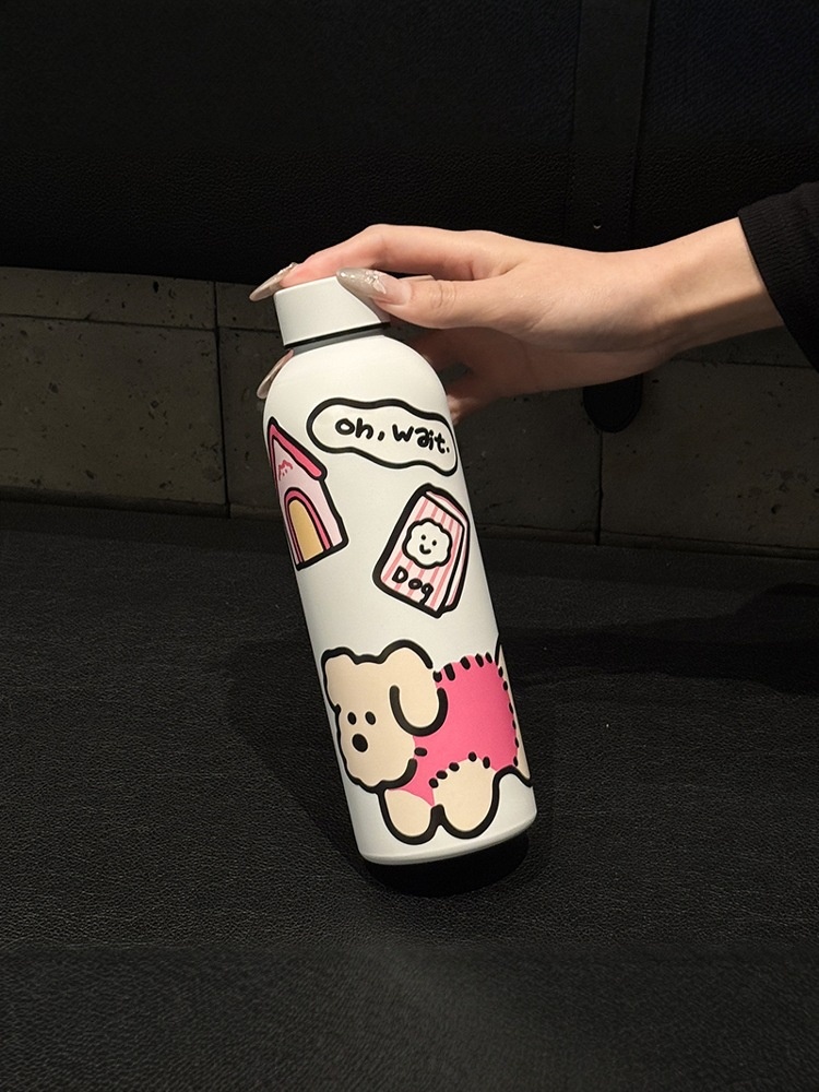 001 Cross-Border American Double-Layer Stainless Steel Portable Sports Water Small Bottle Narrow Mouth Insulated Cup_voghion.com