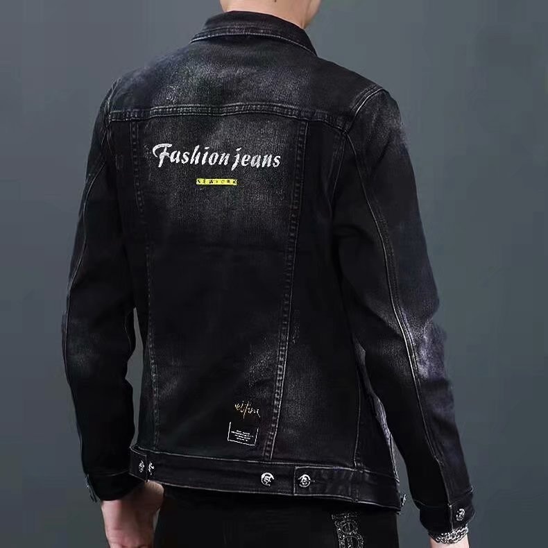ActiveGo ActiveGo Men's Denim 2023 Spring And Autumn American Style Trendy Retro Coat Embroidered Jacket Versatile Top_voghion.com