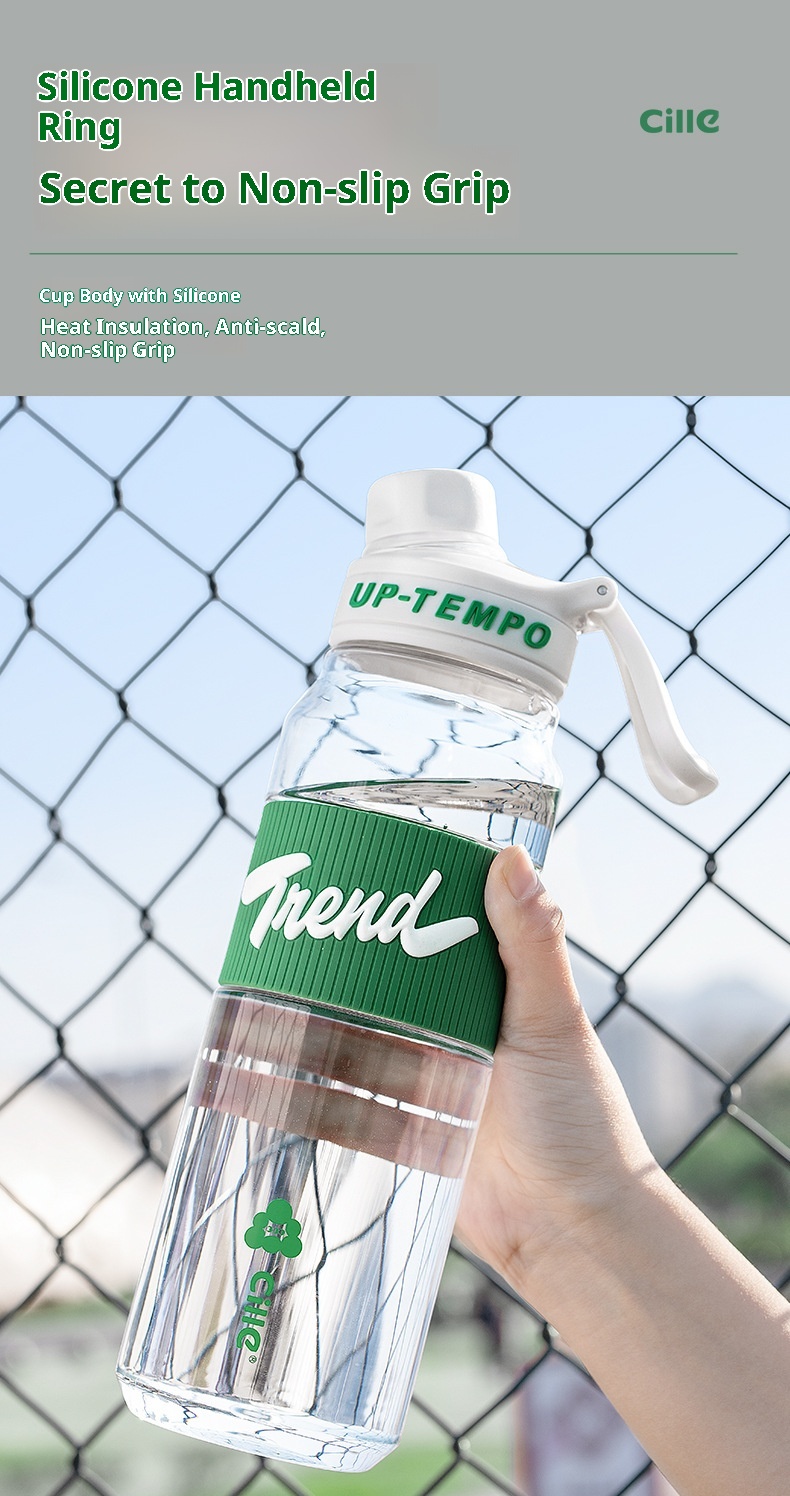 001 Xile Borraccia sportiva portatile per studenti, in plastica, da uomo, con capacità extra large_voghion.com