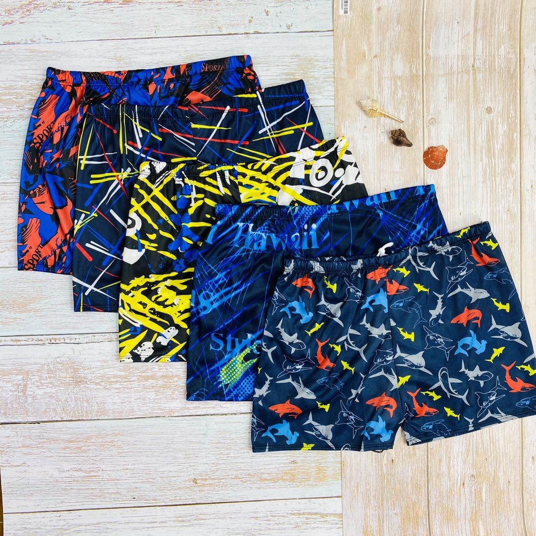001 Manufacturer Wholesale Beach Disposable Printed Swim Boxer Loose Adult Men's Swimwear Swimming Trunks In Stock Supply_voghion.com