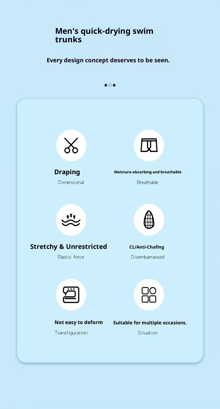 001 Plus Size Swim Trunks Boxer Loose Anti-Embarrassment Quick-Dry Swimming Suit Men's Adult Hot Spring Set Equipment_voghion.com