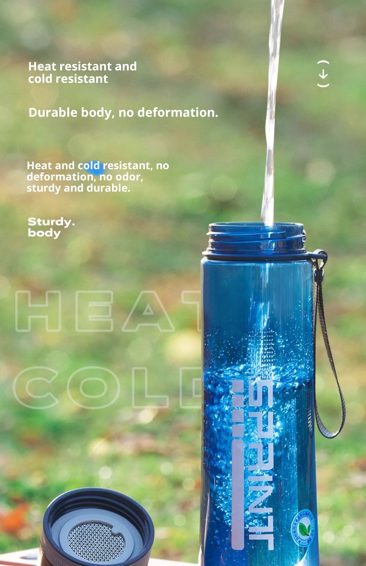 001 Große Trinkflasche für Männer, Sommer-Outdoor-Becher, Sport-Trinkflasche, bruchfester Kunststoff, hitzebeständig_voghion.com