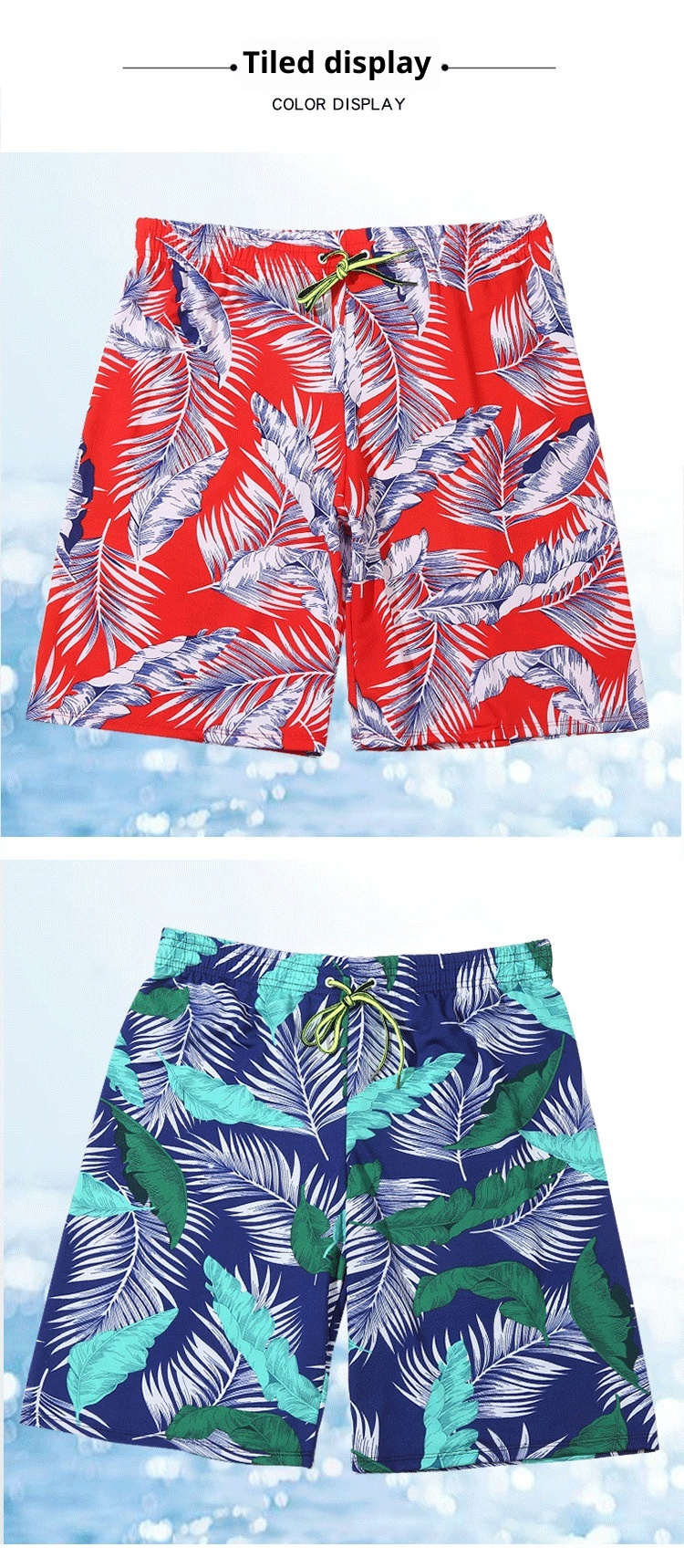 001 Plus Size Men's Swim Adult Comfortable Breathable Anti-Embarrassment Beach Shorts Fashion Printed Hot Spring Swimming_voghion.com