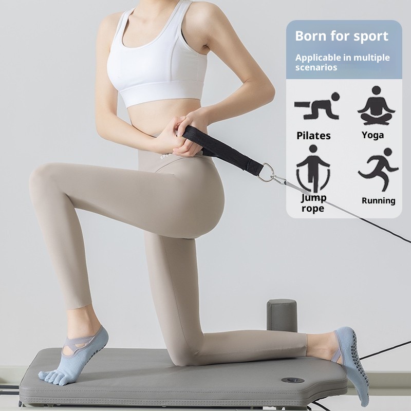 Chaussettes de yoga professionnelles à cinq orteils pour femmes, antidérapantes, idéales pour la danse, le pilates et le bateau._voghion.com