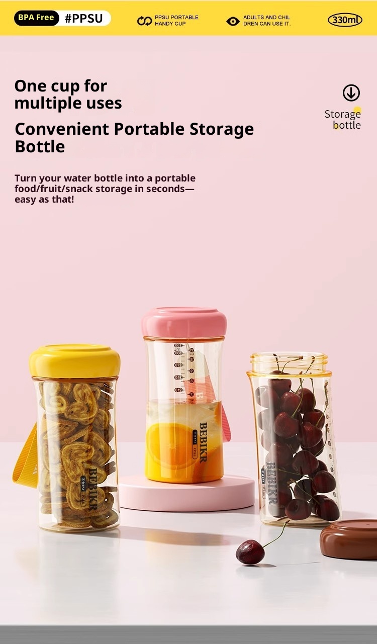 001 PPSU Mini 330ml Leak-Proof High Temperature Resistant Pocket Portable Student Girl Lightweight Travel Water Cup_voghion.com