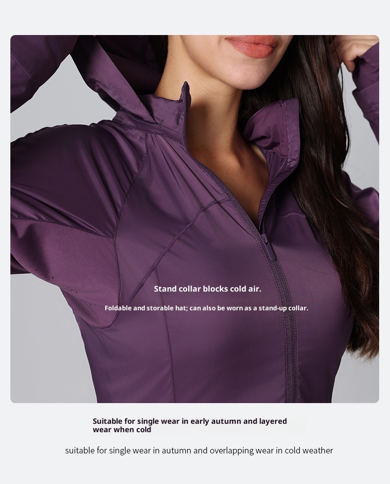 ActiveGo ActiveGo Ice Silk traspirante vestibilità slim GoalS Yoga Wear Giacca casual da donna per esterni, in pelle sottile e leggera, con protezione solare_voghion.com