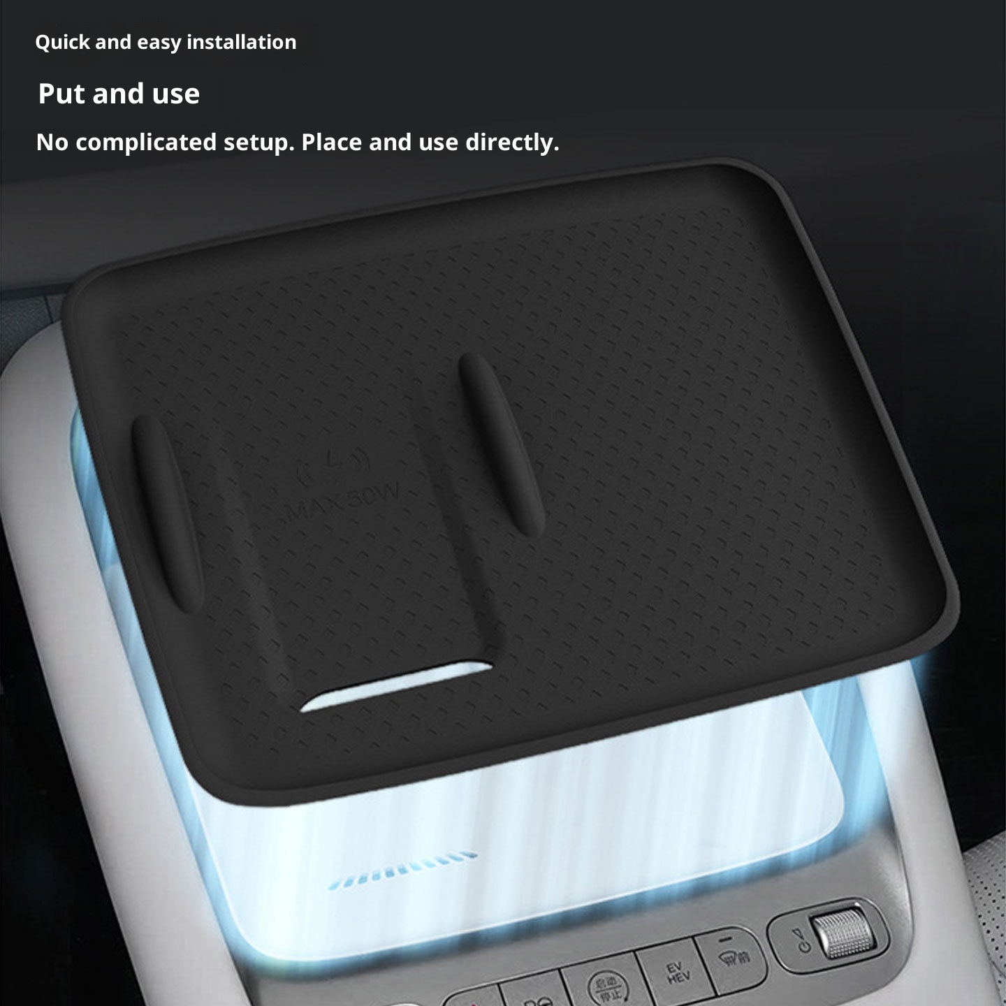 Suitable For BYD Hiace 06ev/06dmi Wireless Charging Central Control Silicone Non-Slip Phone Pad Accessories_voghion.com