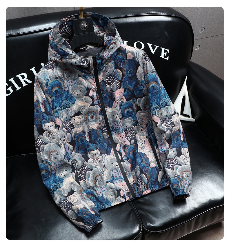 ActiveGo ActiveGo, marchio europeo alla moda, giacca con cappuccio di alta qualità da uomo, autunno, nuovo, cappotto stampato alla moda_voghion.com