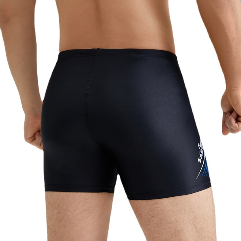 001 New Adult Men's Nylon Thickened Boxer Briefs Anti-Embarrassment Swim Professional Quick-Dry Surfing Swimming Trunks_voghion.com