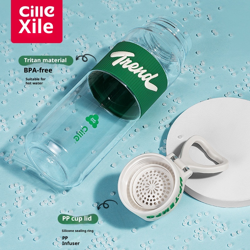 001 Xile Borraccia sportiva portatile per studenti, in plastica, da uomo, con capacità extra large_voghion.com