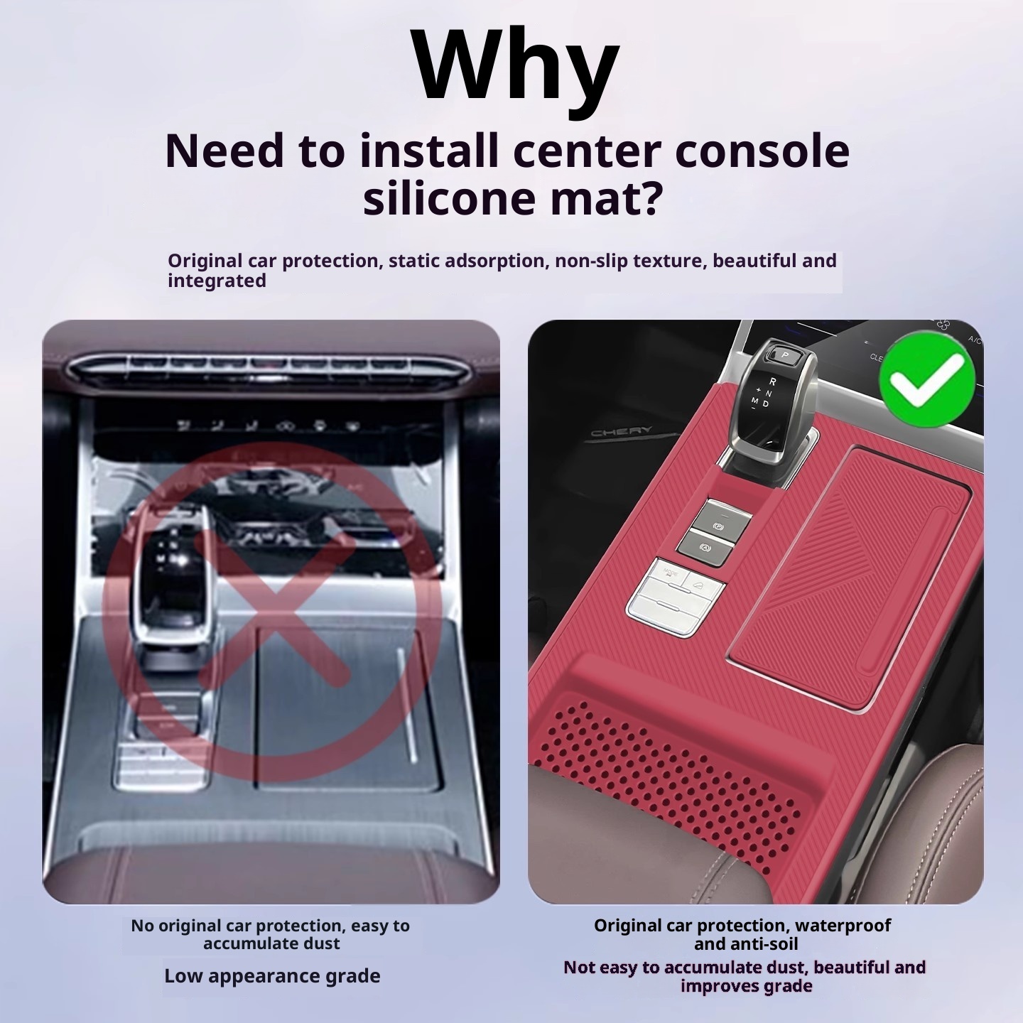 Xiaodeng Xiaodeng Schutzhülle für Chery Tiggo 7, Silikonpad für die Mittelkonsole, Auto-Innenausstattung, Zubehör_voghion.com