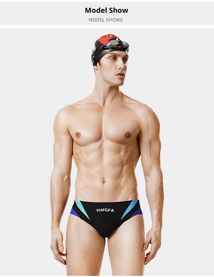 001 Yingfa Men's Racing Training Triangle Adult Children Professional Competitive Swim Trunks_voghion.com