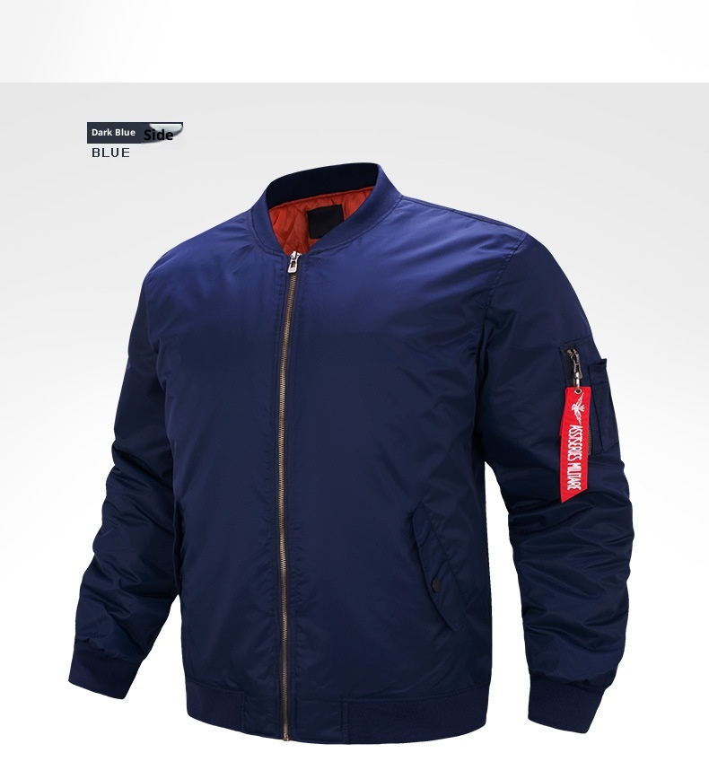 ActiveGo ActiveGo Cross-Border US European Plus Size Men's Loose Cotton Bomber Jacket Trendy_voghion.com