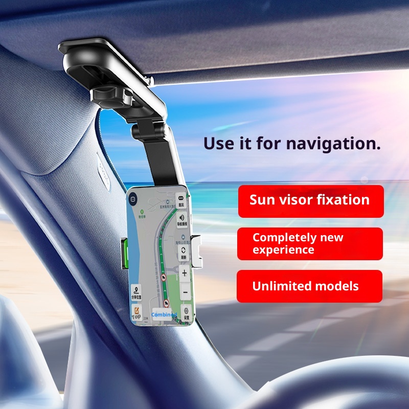 Small Deng Small Deng Multifunctional Sun Visor Navigation Holder Universal Direct View Car Phone Mount_voghion.com