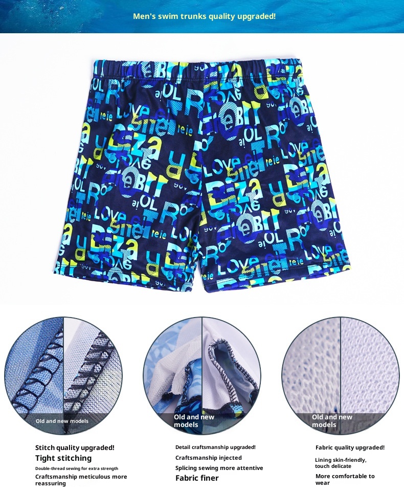 001 Adult Men's Multi-Color Options Hot Spring Bathing Boxer Shorts Comfortable Non-Tight Tie Safety Anti-Embarrassment Swim_voghion.com