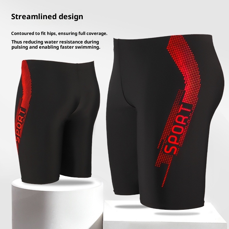 001 Adult Swimwear Set Manufacturer Wholesale Plus Size Quick-Dry Five-Point Trunks Cap Swim Goggles Men's Swimming Gear_voghion.com