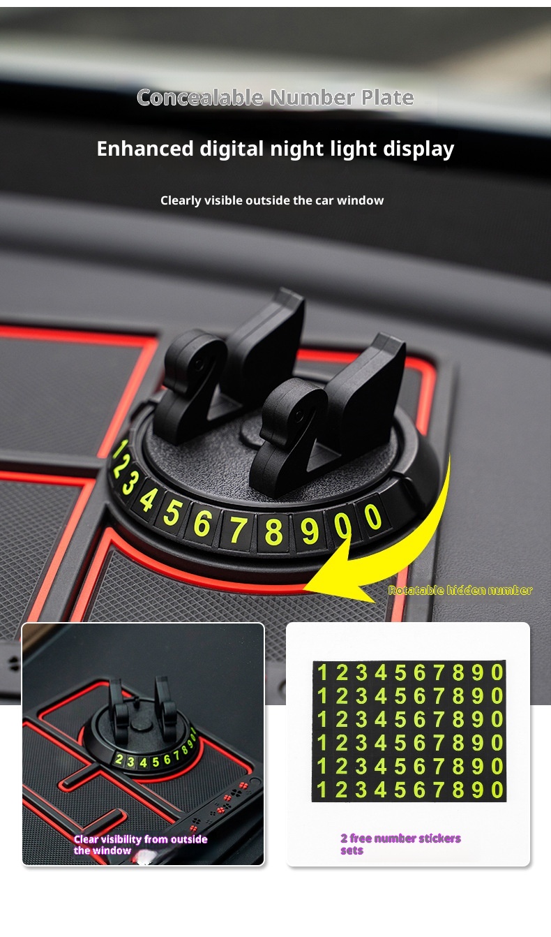 Phone Anti-Slip Mount Organizer 360 Rotating Navigation Holder Dashboard Mat Car Accessories_voghion.com